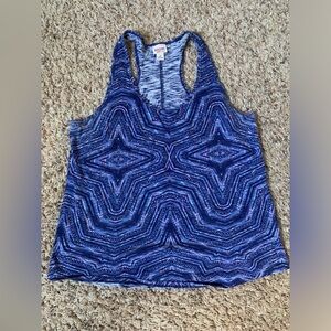 Mossimo racer back tank top geometric pattern size large